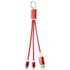 12438221f Kabel do ładowania 4 w 1 z recyklingu czerwony