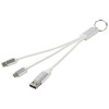 12438281f Kabel do ładowania 4w1 z aluminium z recyklingu srebrny