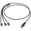 12438690f Kabel do ładowania 5w1 z aluminium z recyklingu czarny