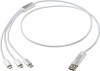 12438681f Kabel do ładowania 5w1 z aluminium z recyklingu srebrny