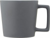 10090001f Kubek ceramiczny 370 ml z matowym wykończeniem, biały szary
