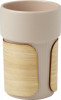 10080907f Kubek ceramiczny 340ml z bambusową osłoną oatmeal