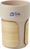 10080907f Kubek ceramiczny 340ml z bambusową osłoną oatmeal