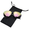 10060106f Okulary przeciwsłoneczne Aviator z lustrzanymi, kolorowymi soczewkami