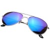 10060129f Okulary przeciwsłoneczne Aviator z lustrzanymi, kolorowymi soczewkami