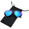 10060129f Okulary przeciwsłoneczne Aviator z lustrzanymi, kolorowymi soczewkami