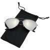 10060133f Okulary przeciwsłoneczne Aviator z lustrzanymi, kolorowymi soczewkami