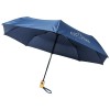 10914303f Składany, automatycznie otwierany/zamykany parasol 21” PET z recyklingu i drewniana rączka