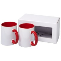 10062603f 2-częściowy zestaw upominkowy Ceramic składający się z kubków z nadrukiem sublimacyjnym 10062603f 2-częściowy zestaw upominkowy Ceramic składający się z kubków z nadrukiem sublimacyjnym