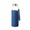 6192m-04 Szklana butelka w etui jeans 500ml