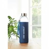 6192m-04 Szklana butelka w etui jeans 500ml