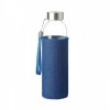 6192m-04 Szklana butelka w etui jeans 500ml