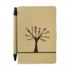 37977p-13 Notes 80x140/50k gładki Tree z długopisem, beżowy
