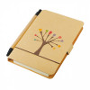 37977p-13 Notes 80x140/50k gładki Tree z długopisem, beżowy