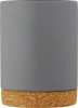 10090182f Kubek ceramiczny o pojemności 425 ml z korkową podstawą, szary