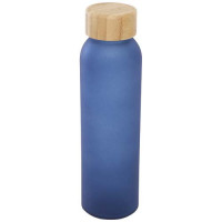 10083053f Matowa butelka ze szkła sodowo-wapniowego Lume 500 ml z zakrętką bambusową 
