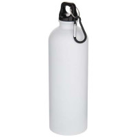 10087201f Oregon butelka na wodę o pojemności 750 ml z karabińczykiem i jednowarstwową ścianką ze stali nierdzewnej, posiadająca certyfikat RCS