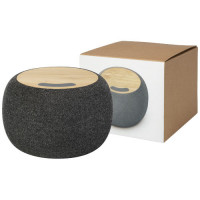 12431806f Ecofiber głośnik Bluetooth® z bambusa/RPET i bezprzewodowa ładowarka indukcyjna