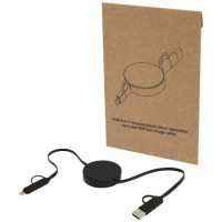 12443090f Citala zwijany kabel do synchronizacji danych i szybkiego ładowania 5 w 1 40 W o długości 90 cm z tworzyw sztucznych pochodzących z recyklingu