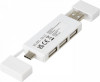 12425101f podwójny koncentrator USB 2.0, biały